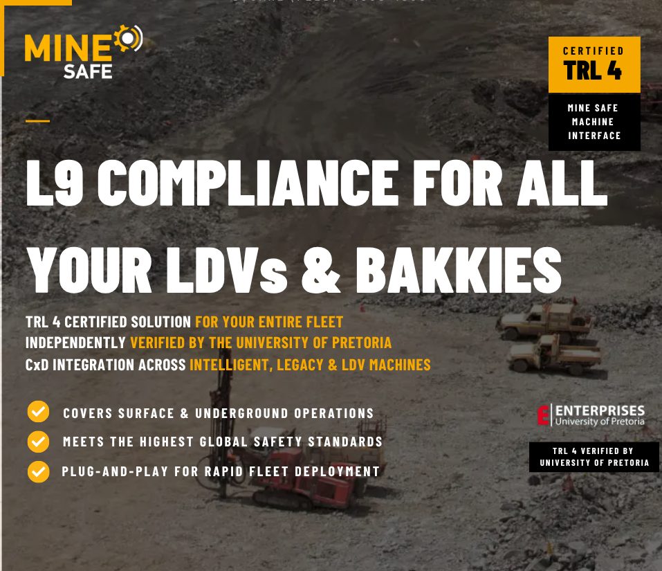 Mine Safe Global TRL 4 certified Level 9 solution for LDVs verified by University of Pretoria